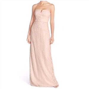 Donna Morgan Collection x BHLDN Reese Strapless Notch Neck Lace Gown